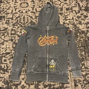 Sinful by affliction zipper hoodie